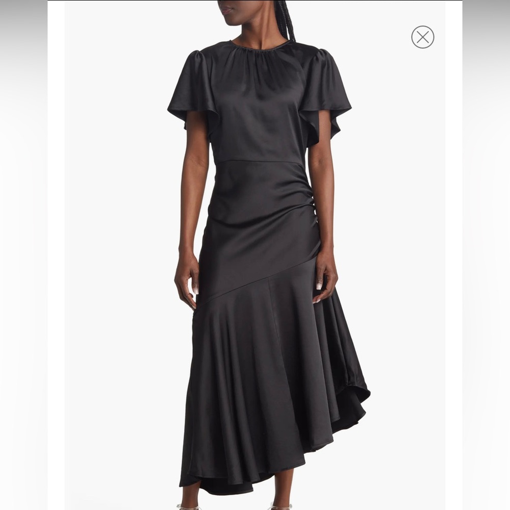 Chelsea28 assymeyric hem flutter sleeve dress size S